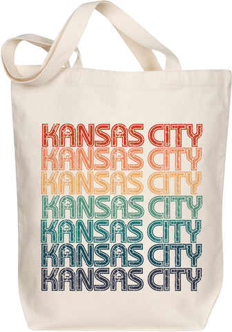 Retro Repeat Rainbow Tote