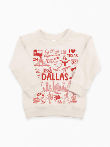 Dallas Texas City Elements Organic Pullover for Babies & Kids