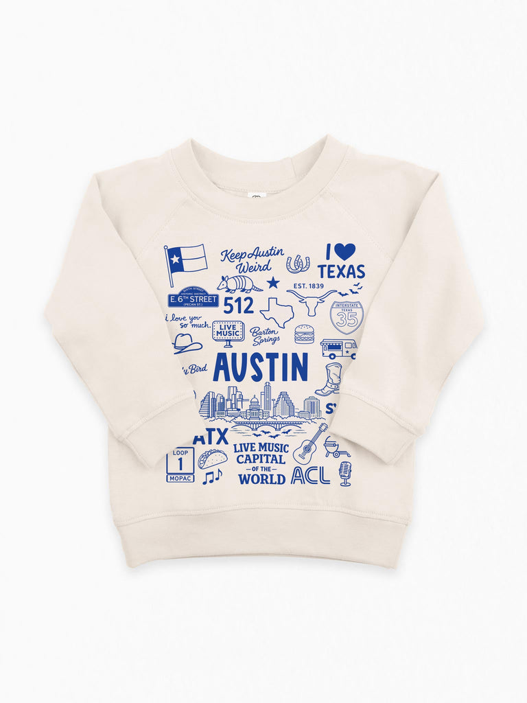 Austin Texas City Elements Organic Pullover for Babies & Kids - Morado Designs