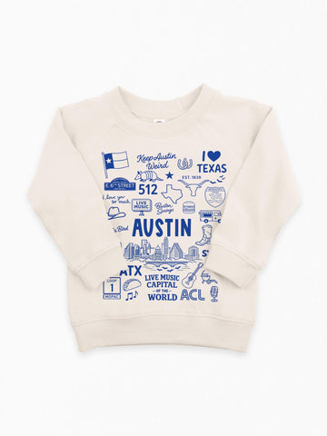 Austin Texas City Elements Organic Pullover for Babies & Kids