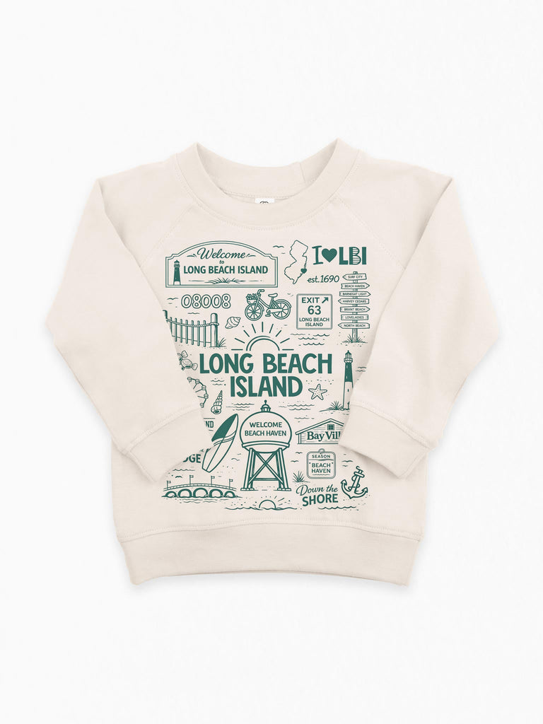 Long Beach Island City Elements Organic Pullover for Babies & Kids - Morado Designs