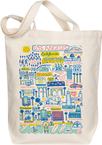 Los Angeles Map Art Organic Cotton Tote – Illustrated by Julia Gash