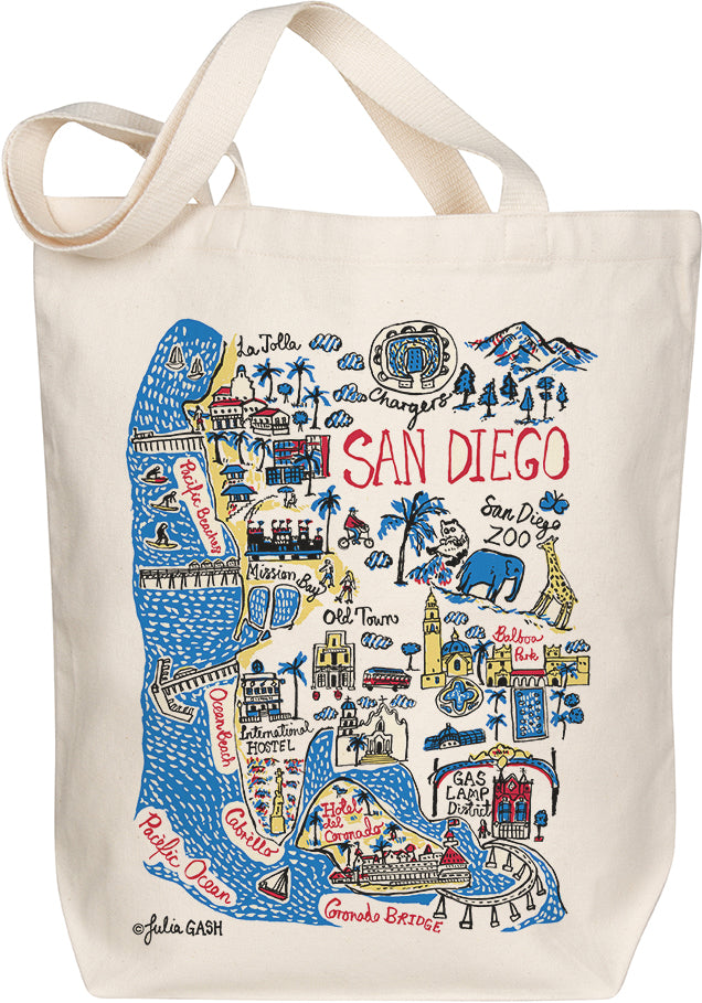 San Diego Boutique Map Art Tote