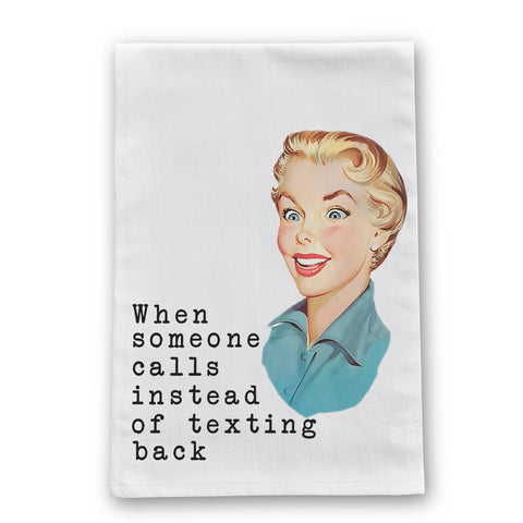 Texting Back Tea Towel