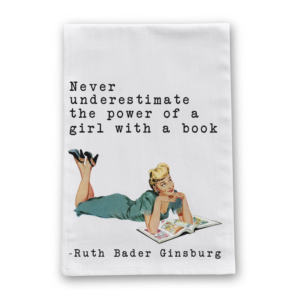 Girl with a Book Tea Towel