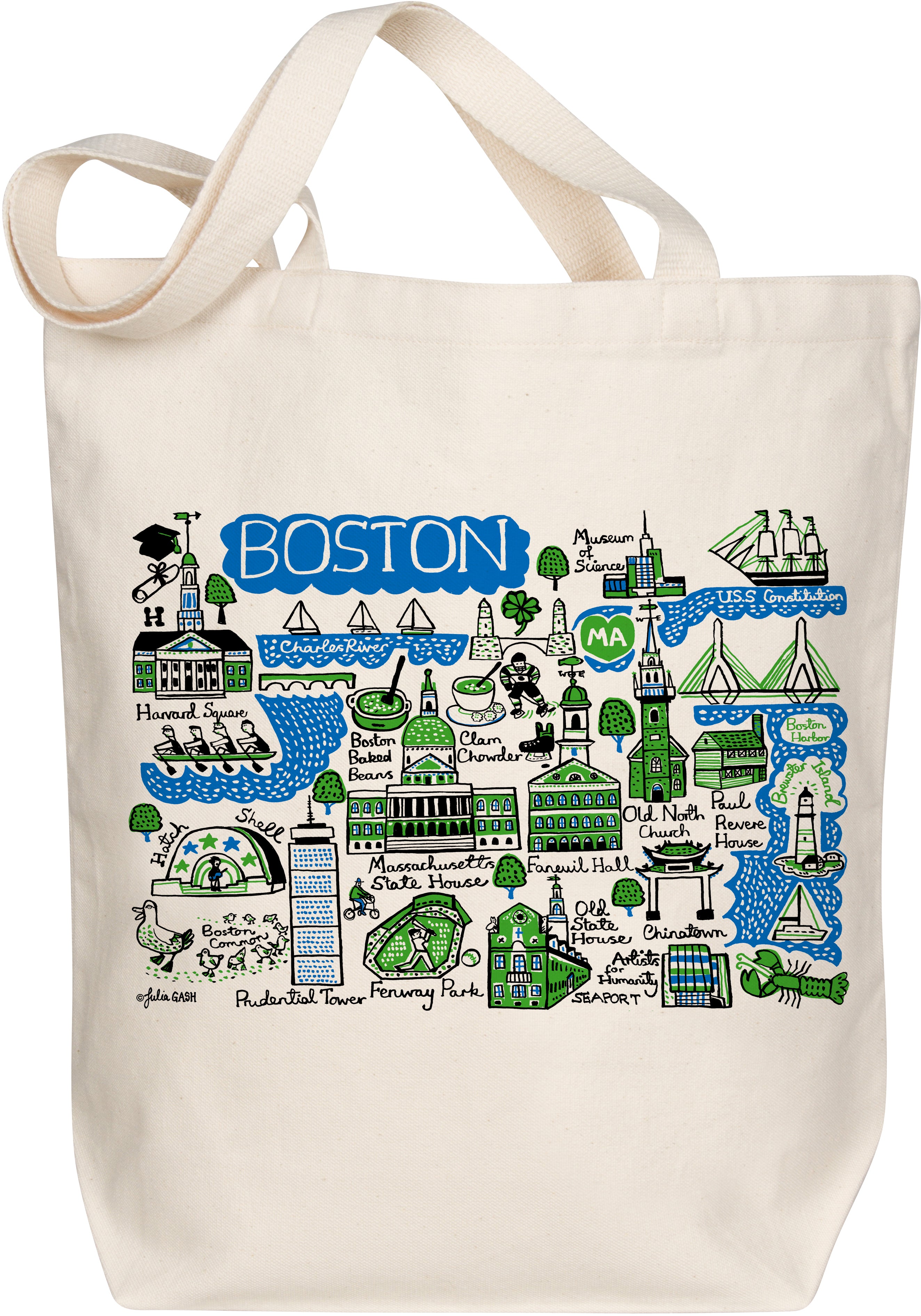 Boston Boutique Map Art Tote