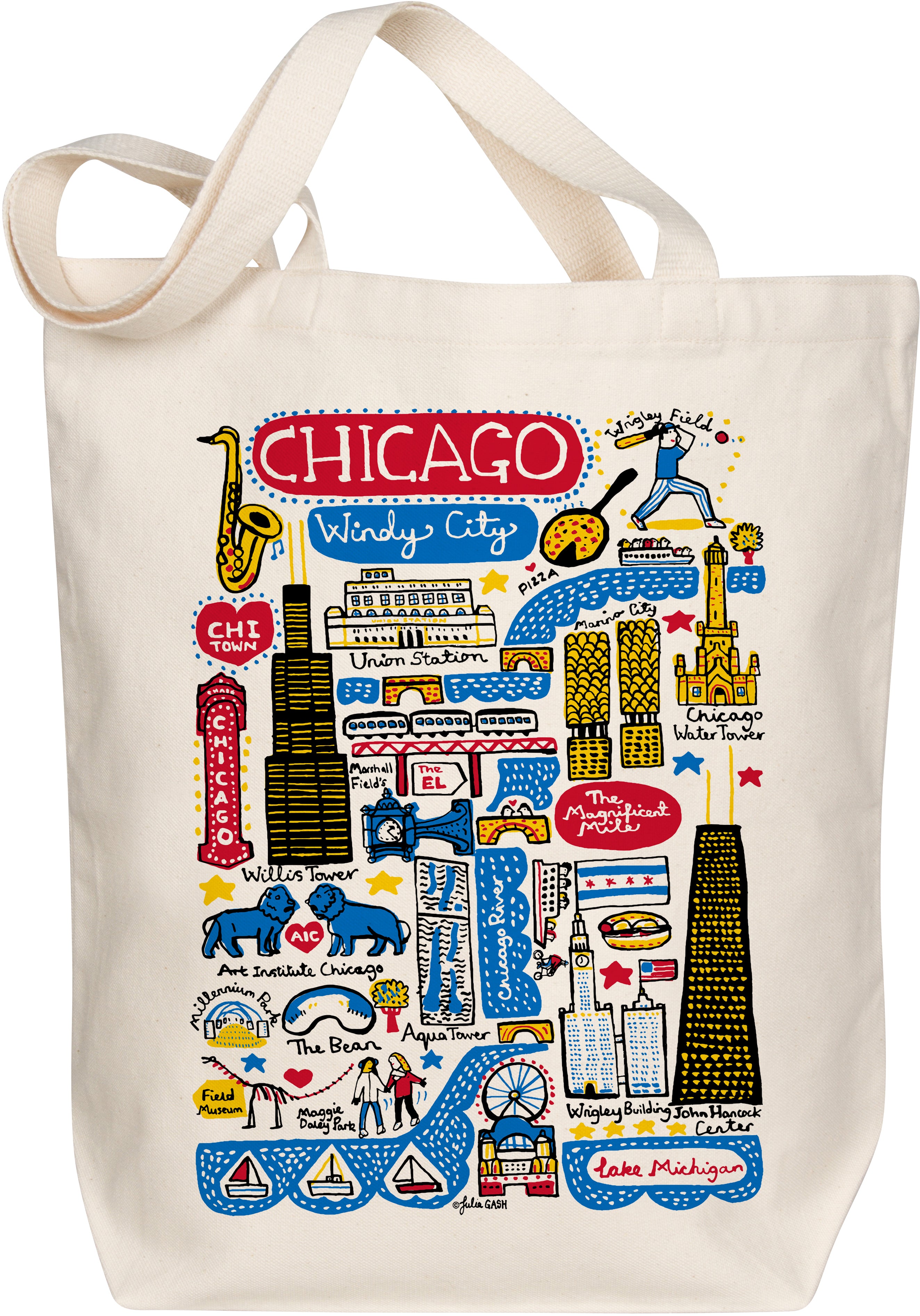 Chicago Boutique Map Art Tote