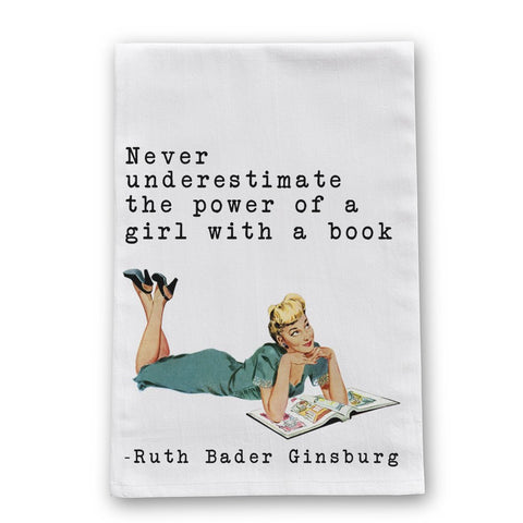 Girl with a Book Tea Towel