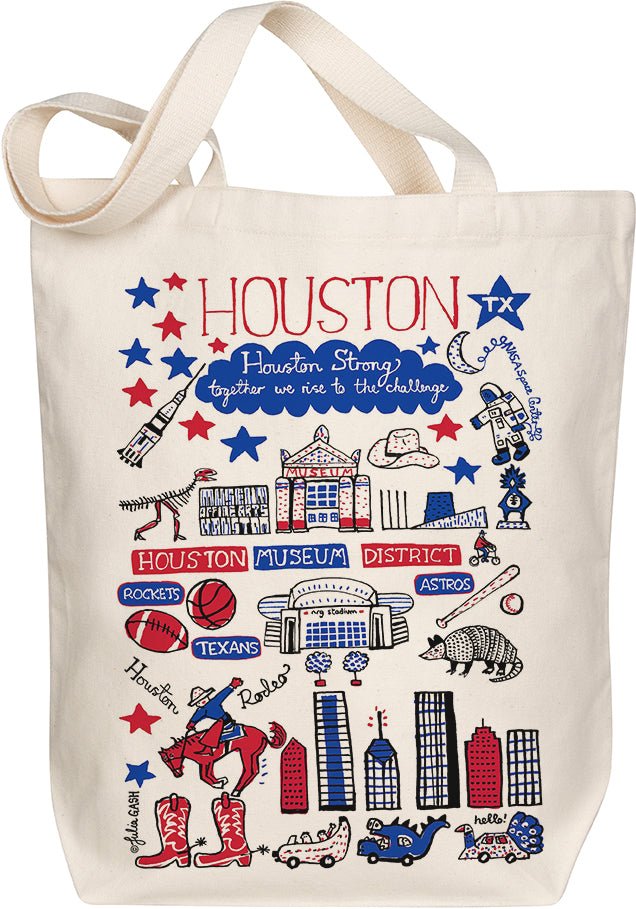 Houston Map Art Organic Cotton Tote Bag by Morado Designs
