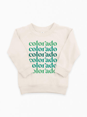 Moonbeam Repeat Green Organic Pullover for Kids