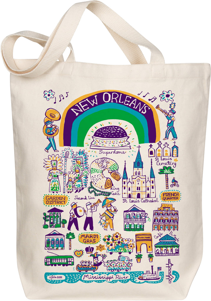New Orleans Boutique Map Art Tote - Morado Designs