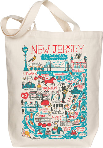 New Jersey Boutique Map Art Tote