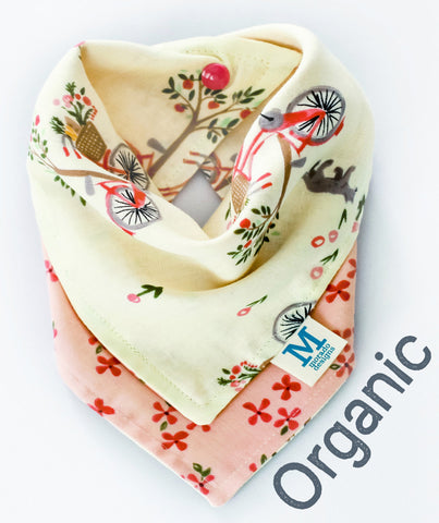 Organic Reversible Lazy Sunday Bandana Bib
