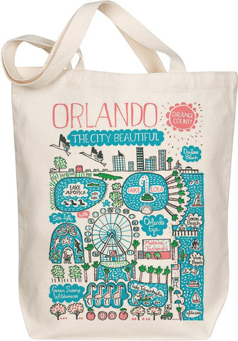 Orlando Map Art Organic Cotton Tote – Illustrated by Julia Gash