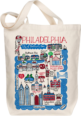 Philadelphia Map Art Organic Cotton Tote – Illustrated by Julia Gash