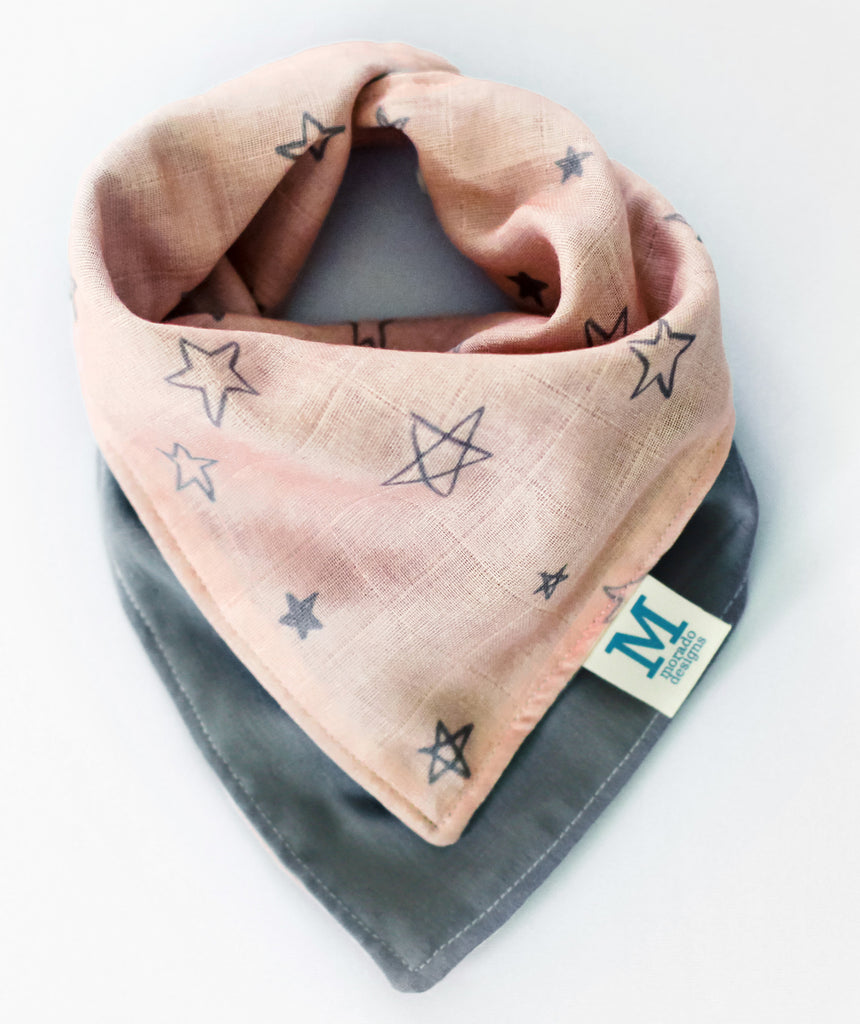 Pink Stars Bandana Bib