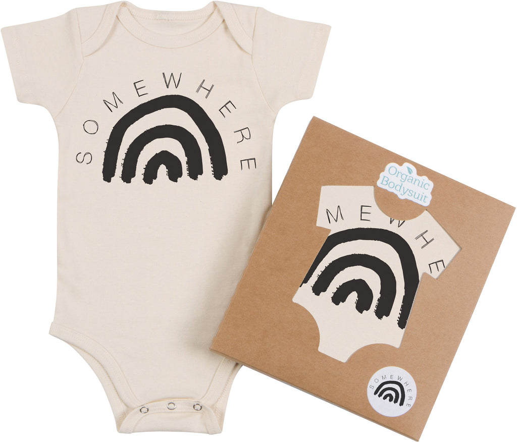 Somewhere Rainbow Black Bodysuit & Tee - Morado Designs