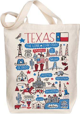 Texas Boutique Map Art Tote